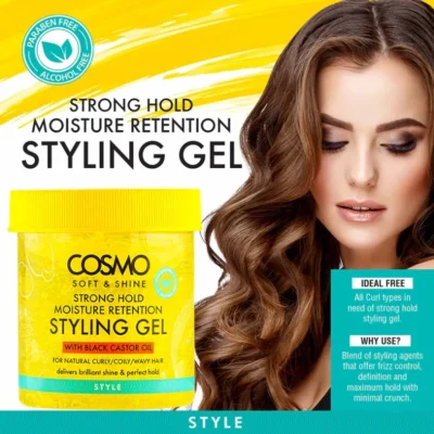 ژل حالت دهنده و حفاظت از رطوبت قوي موي فر COSMO