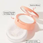 پودر فیکس دو منظوره شیگلم صورت و زیر چشم رنگ Natural Linen نارنجی