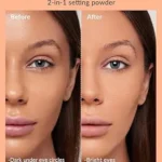 پودر فیکس دو منظوره شیگلم صورت و زیر چشم رنگ Natural Linen نارنجی