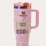 ماگ دسته دار طرح دار استنلی (STANLEY) حجم 1.18 لیتر (40 OZ) رنگ صورتی