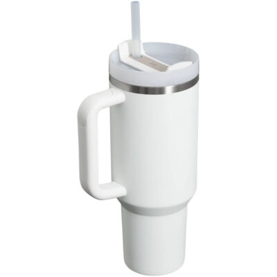 ماگ استنلی مدل Quencher Tumbler H2.0 کد 40oz گنجایش 1.18 لیتر رنگ سفید